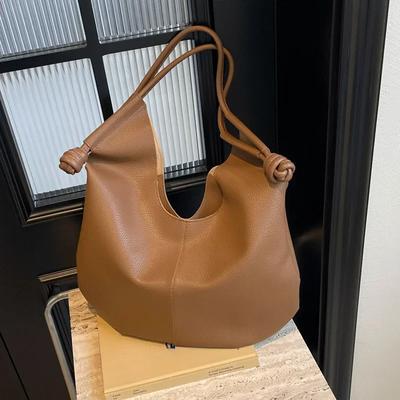 Simple PU Shoulder Bag Solid Color High-quality Women's Bag Fashion Multi-functional Handbag
