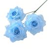 3 Blüten Künstliche Rose Blume Realistischer Falscher Rosenzweig mit Stiel für Vase Tischmittelstück Haus Hochzeit Party Dekoration
