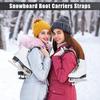 Ski Pole Carrier Strap Ski Shoe Straps Fixing Belt Durable Snowboard Shoulder Strap for Winter Outdoor Sports Ski Accessories