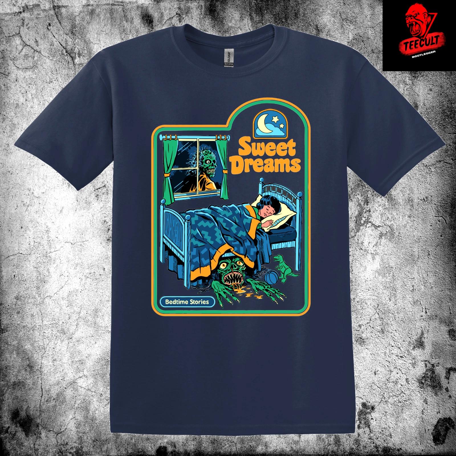 Men s and Women s T-shirts Sweet Dreams Steven Rhodes Monsters Dark Humor Retro Horror XXXL