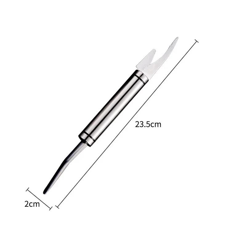 1/2Pcs Stainless Steel Shrimp Cutter Multifunction Double-ended Removal Shrimp Line Fish Scaler Household Kitchen Seafood Gadget
