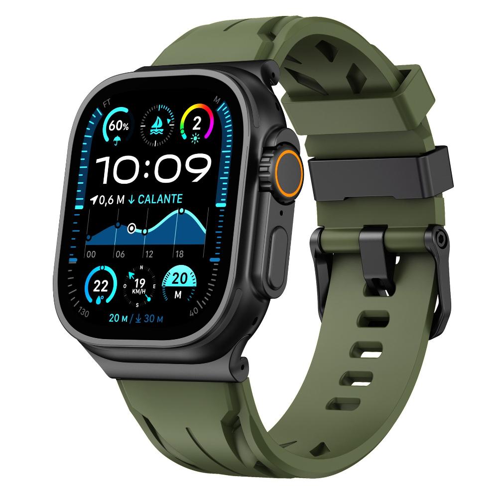 Silicone Bracelet for Apple Watch Ultra 3 2 49mm 46mm 45mm 44mm Sports Luxury Band For Iwatch Series 11 10 9 8 7 6 5 4 Se3 Strap
