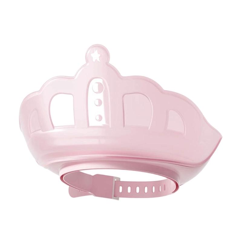 

Leakproof Kids Bath Hat Adjustable User Friendly Multiple Fun Pattern Easy To Clean Infant Hair Washing Accessory рожевий
