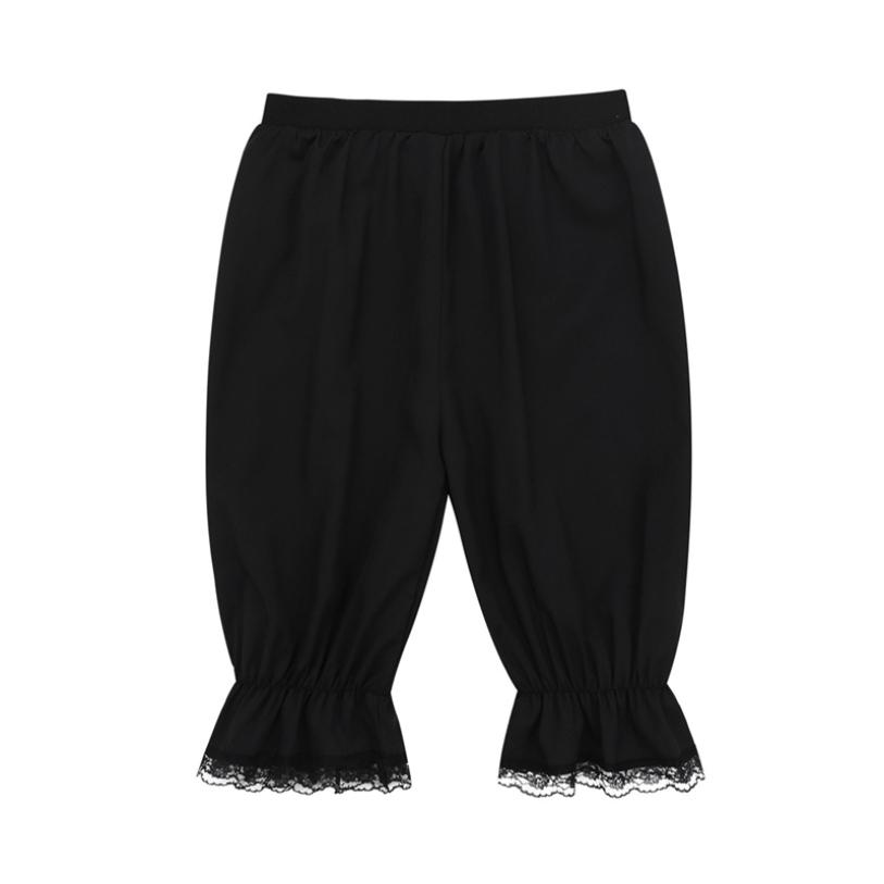 Dívčí volné kalhoty s volánkovou krajkou Bloomers Shorts Dětské Retro viktoriánské renesanční kalhoty