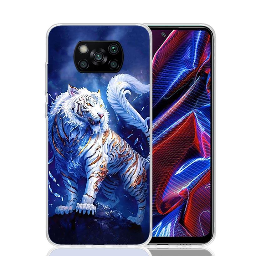 Ferocious Tiger Animal Case Phone Cover for Xiaomi Redmi Note 10 9 9S 8 8T 7 5 Pro Mi 12T 11T 10T 9T 12 11 Lite A3 A2 Trend Fund