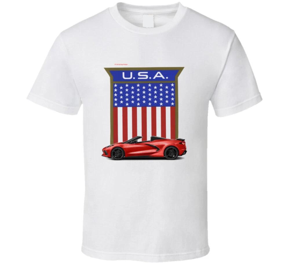 C8 2020 Chevrolet Corvette Usa American Flag Premium Gift T Shirt S
