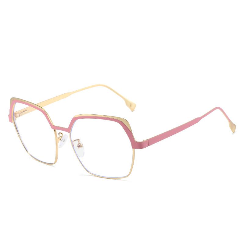 Retro Metal Glasses Frame Men'S Edge Silk Polygonal Glasses Frame Women'S, Optical Frame 6015