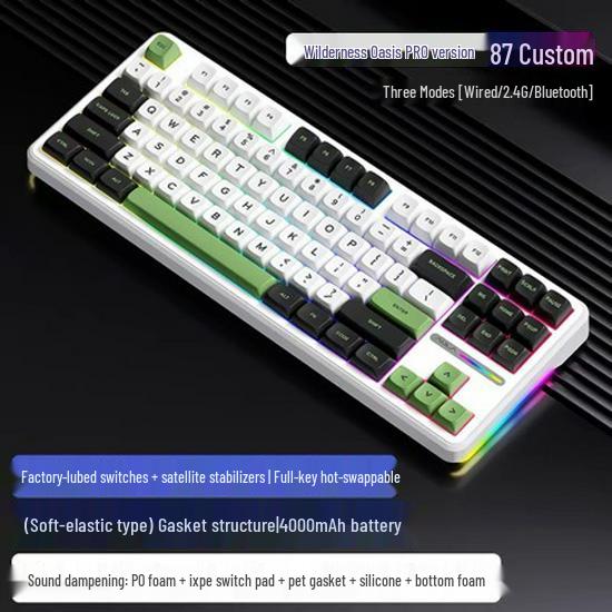 AULA F87Pro Wireless/Wired Mechanical Gaming Keyboard with Bluetooth