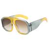 New Luxury  Wave Mask Sunglasses Women Fashion One Piece Sun Glasses For Men Oversized Oval Trending Sunglasses