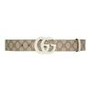 GG Marmont Double G Logo Buckle Leather Belt Women's Brown Width 4cm 400593HUH4V9761