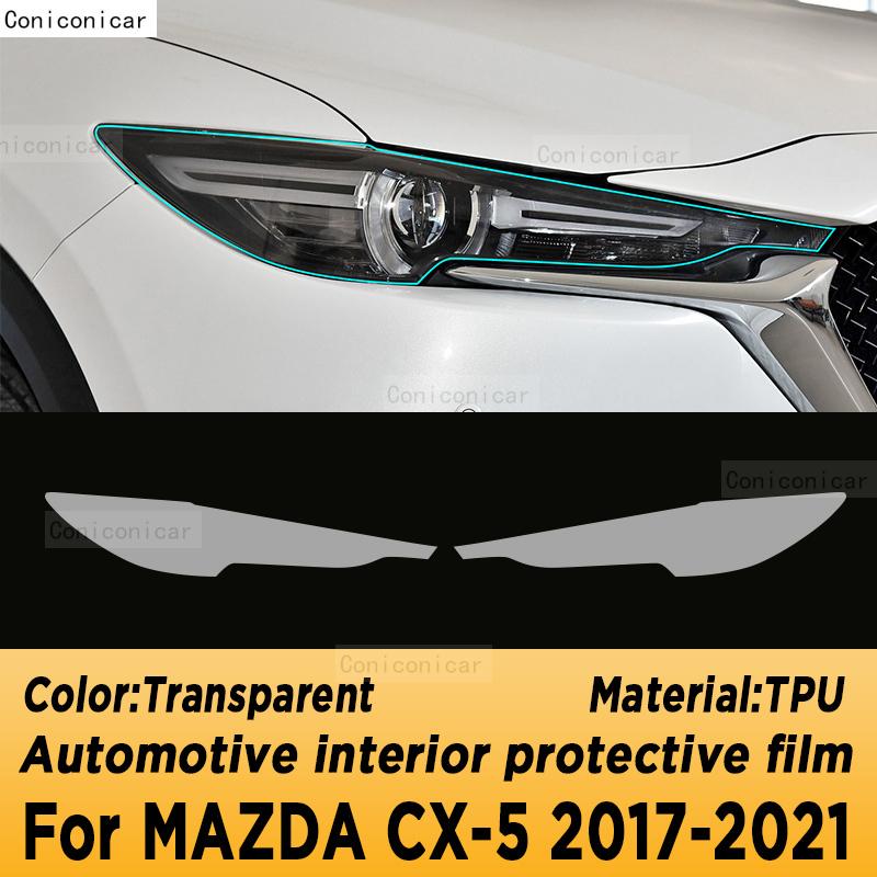 Car Interior Coverage Stickers Trim Bright Repair Membrane Protective TPU Film For Mazda CX-5 CX5 2017-2024