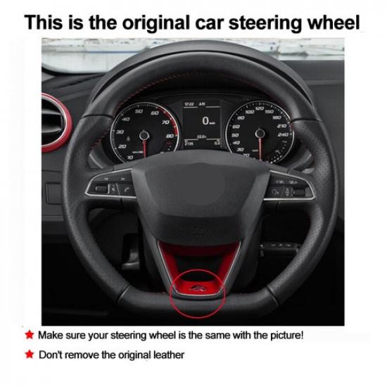 DIY Car Steering Wheel CoverFor Seat Leon 2013- Ibiza AlhambraTarraco D Type