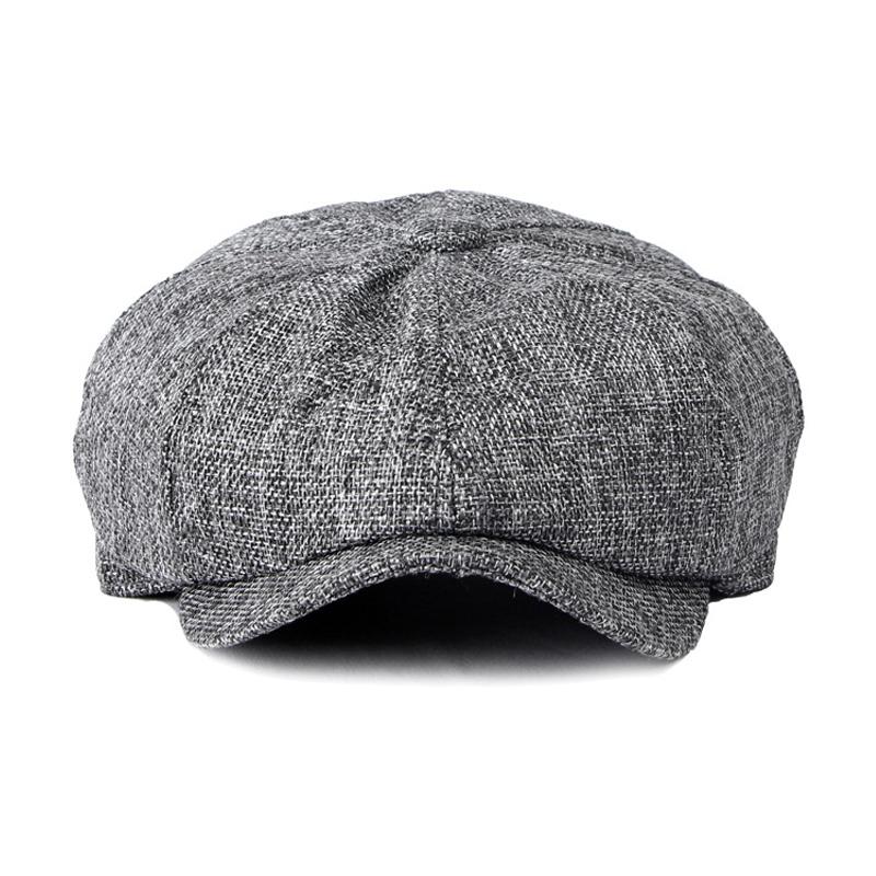 Retro Classic Herringbon Beret Hat for Men Beckham British Newsboy Cap Octagonal Hats Flat Caps Painters Hats