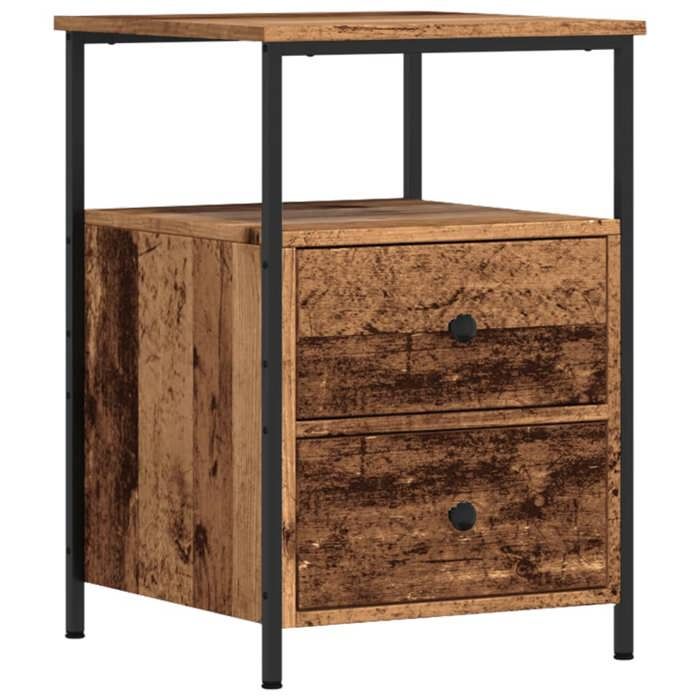VidaXL Bedside Table Old Wood 34x35.5x50 Cm Engineered Wood, Bedside Furniture, Side Table, Bed Cabinet, 857258