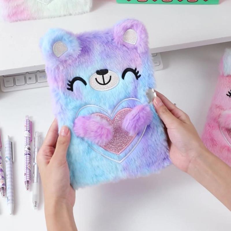 Uroczy Notatnik z Misiami z Zamkiem Kawaii Dziennik A5 Planer Organizator Szkicownik