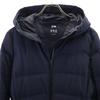 UNIQLO Long sleeve seamless down coat L Navy system hood Women Used