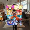1pz Coperta in Flanella con Stampa Son Goku, Alta Qualità per Tutte le Stagioni, Decorazione per la Casa, Calore e Comfort, Perfetta per Regali di Natale