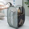 Folding Printed Dirty Laundry Sorting Basket Washing Bathroom Cloth Mesh Storage Bag Frame Bucket Toy Organizers Storage Pouch