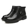 Fashion Classic Men Dress Boots outdoor Pointed Toe Lace-up Men genuine Leather Ankle Boots dress Comfortable Men's Chelsea Boots