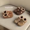 2025 Winter Kids' Birkenstock Soft Sole Moccasins: Trendy, Warm Cotton Shoes for Boys and Girls