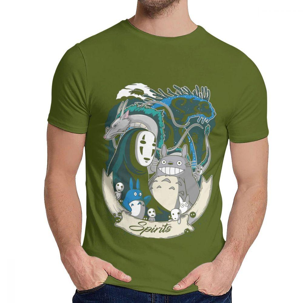 Studio Ghibli Totoro Spirit Away White Dragon Haku T Shirt Fashion Crewneck Custom Men S Harajuku