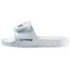 Li Ning Iron Lässige Sport-Rutschsandalen mit Gummisohle Herren Sandalen Weiß ASDS021-1
