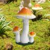 Resin Simulated Mushroom Statue Creative Garden Miniature Sculptures Mushroom Figurine  Porch
