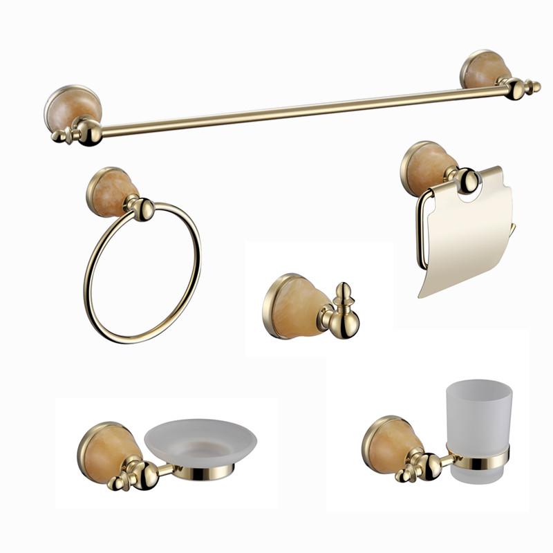 High Quality Bathroom Gold Wall Mounted Accessories Set