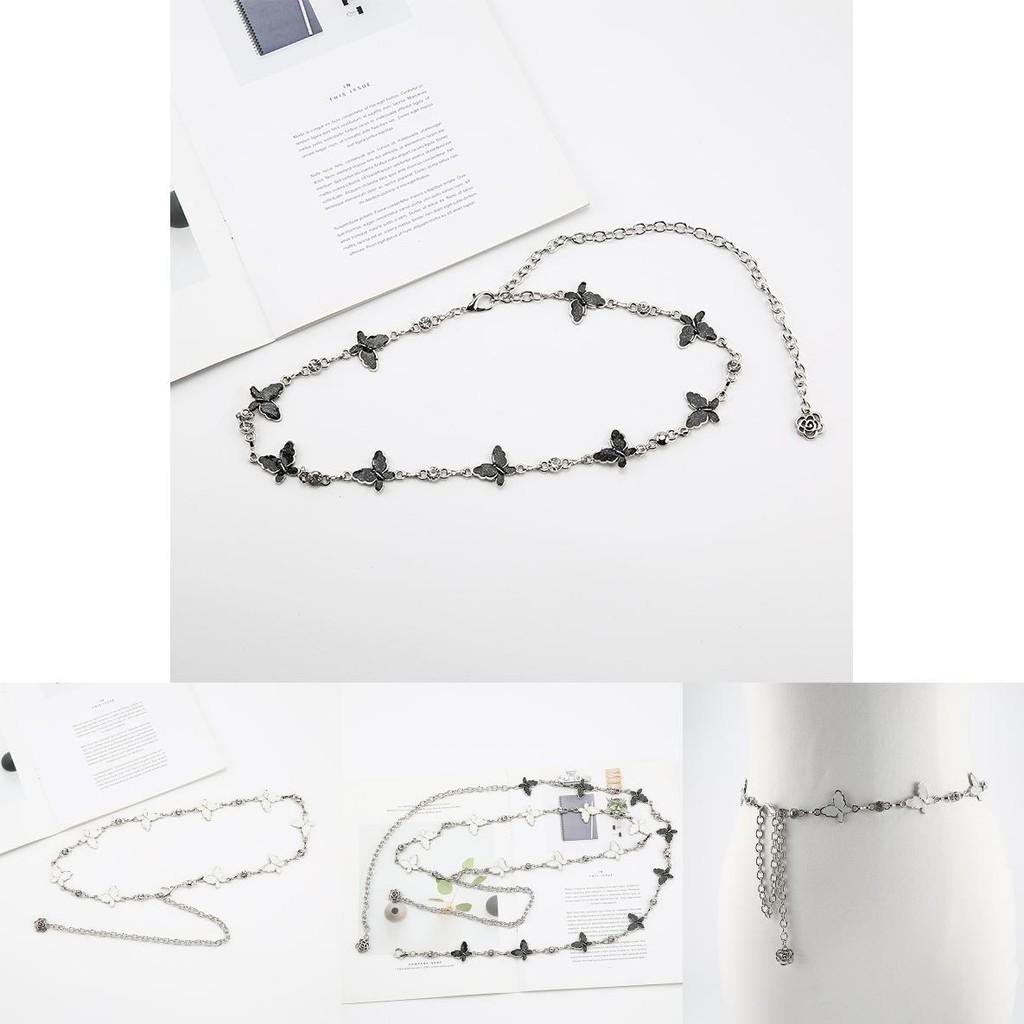 Fashion Metal Butterfly Design Women Waist Chain For Spring And Summer Outfits