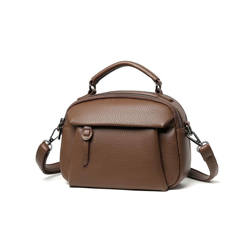 

Новая высококачественная сумка через плечо из мягкой кожи для женского кошелька, простая сумка кроссбоди, овальная сумка через плечо из текстурированной кожи 22*10*17cm кофейный