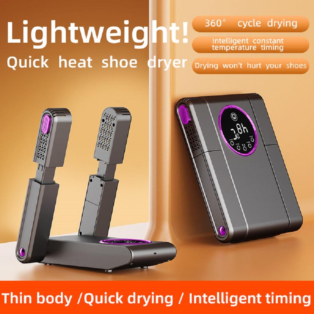Quick Drying Deodorizing Sterilizing Shoe Dryer Intelligent Shoe Dryer Timer 90°Fold Bracket Adjustable Dryer Shoe Warmer Heater