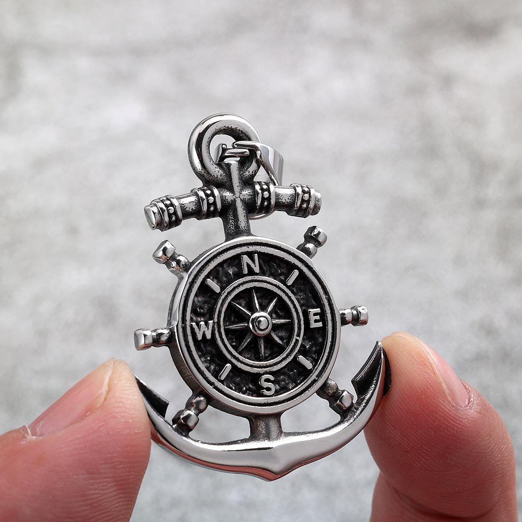 Unisex European Retro Stainless Steel Pendant Necklace