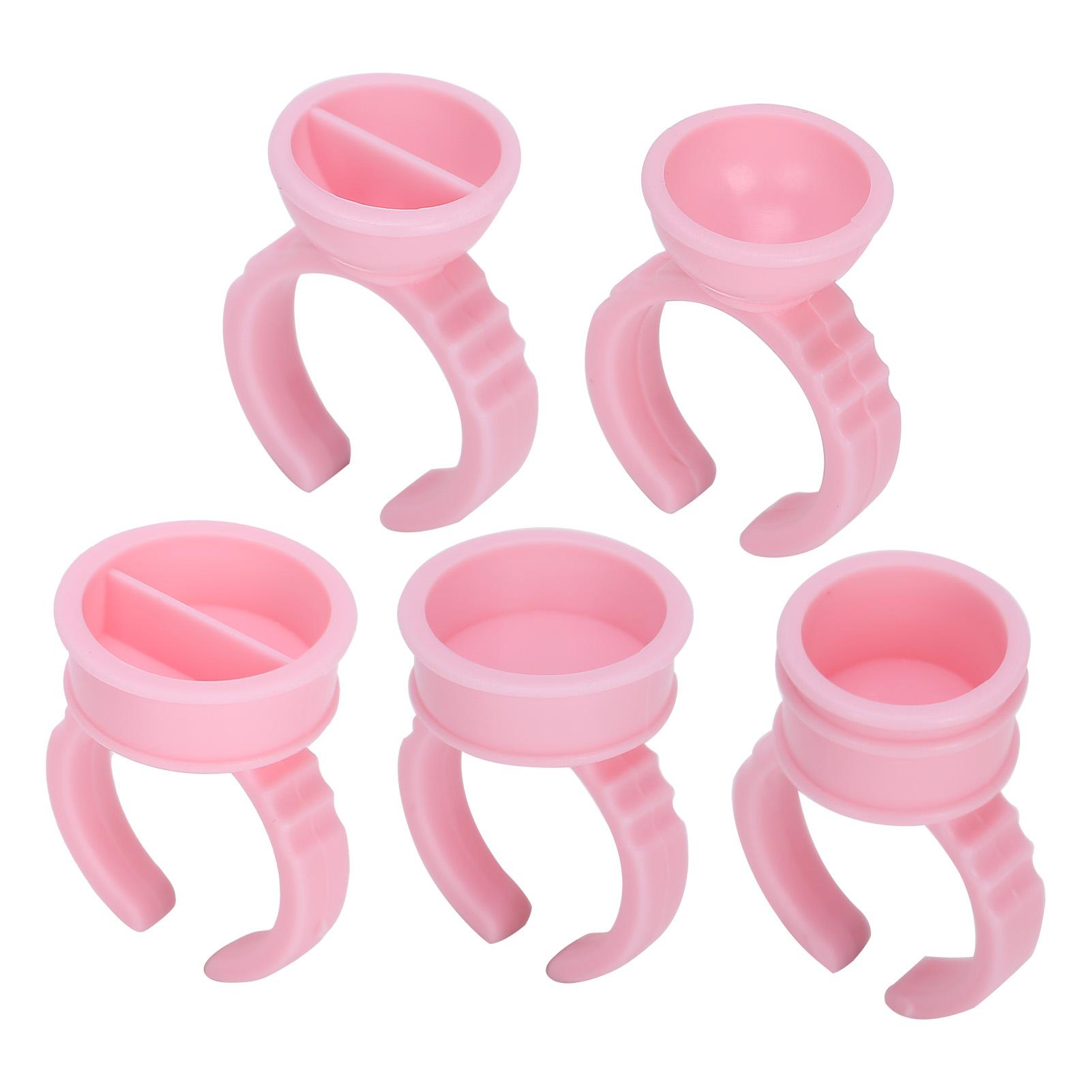 

1000шт татуировки чернила кольца чашки одноразовый держатель пигмента регулируемый инструмент для прививки ресниц