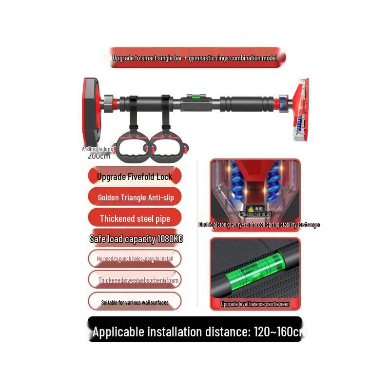 Household Indoor No-Punch Pull-Up Bar 1