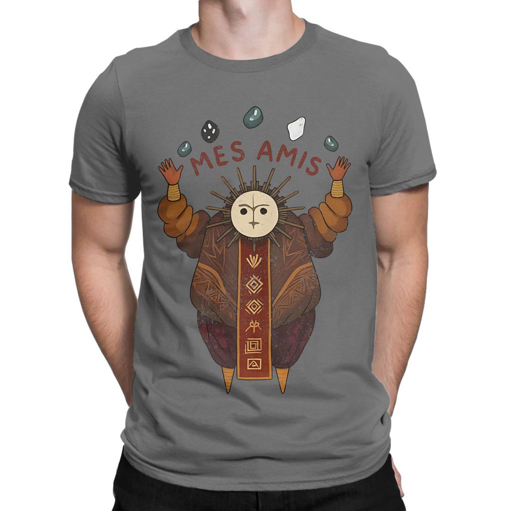 Hipster Clair Obscur Expedition 33 TShirts for Unisex Round Collar 100 Cotton T Shirts Esquie Short Sleeve Tees Printed Clothing
