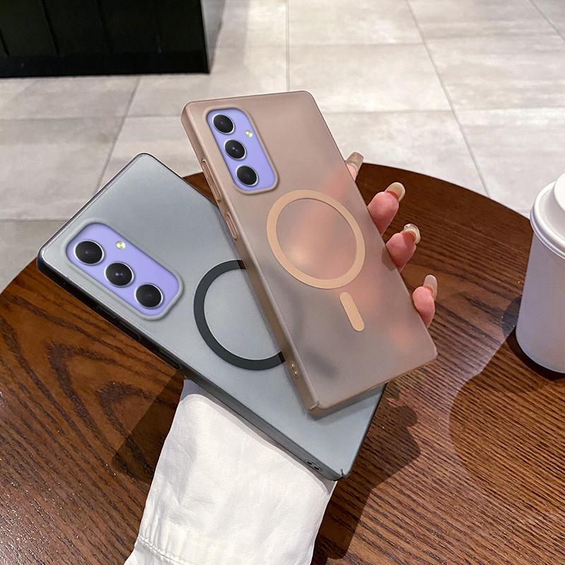 For Samsung Galaxy A55 5G Magnetic Case Frosted PC Phone Cover