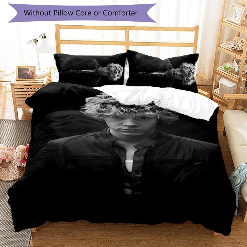 3pcs Evan Peters2 pattern bedding set duvet cover set includes duvet cover &pillowcases, perfect all season bedroom decoration & gift
