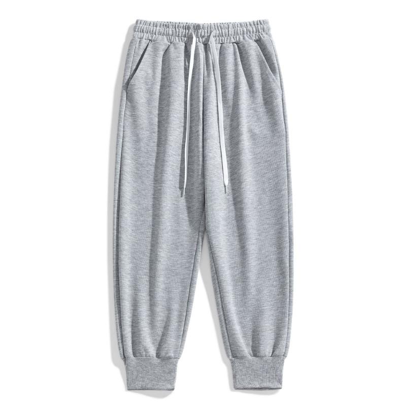 

Spring and Autumn New Men s Elastic Tie Foot Solid Color Casual Sweatpants Trendy Stylish Large Size Pants M