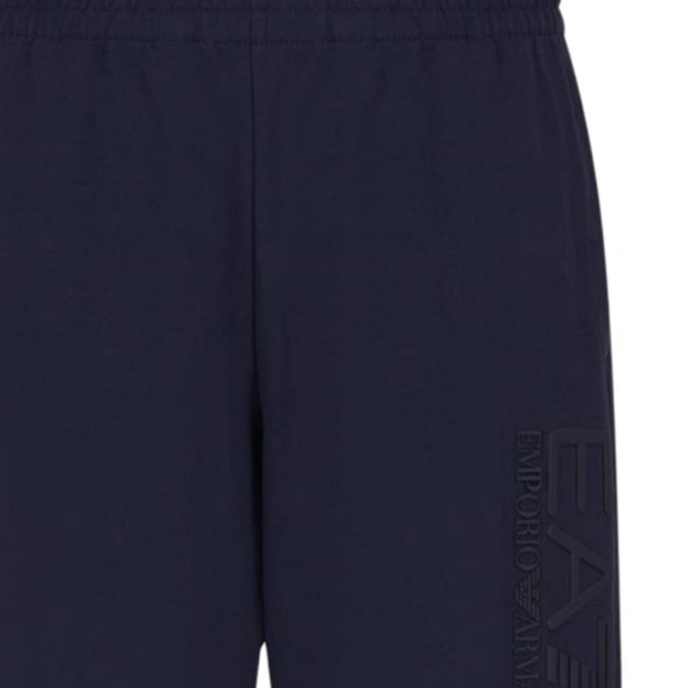 Emporio Armani EA7 SS25 Solid Color Logo Letter Elastic Waist Tapered Jogger Pants Men Bottoms Navy-Blue 7M000233-AF13512-UB1002