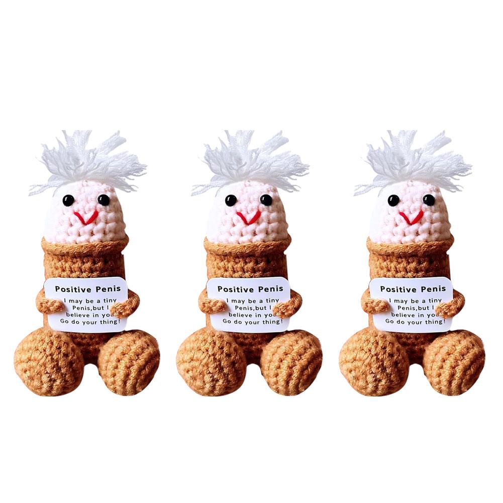 Emoticons Wool Woven Emotional Motivational Card Ornaments Friend Prank Gift H2D4