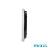 MAG Wall Clock Analog Double Post Quiet Continuous Second Hand Temperature Humidity Date Day of the Week Display White Diameter 32cm W-766WH-Z