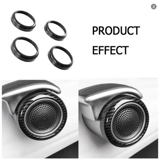 For BYD Yuan Plus ATTO 3   Interior Carbon Fiber Armrest Center Control Water Cup Gear Shift Panel Air Vent Cover