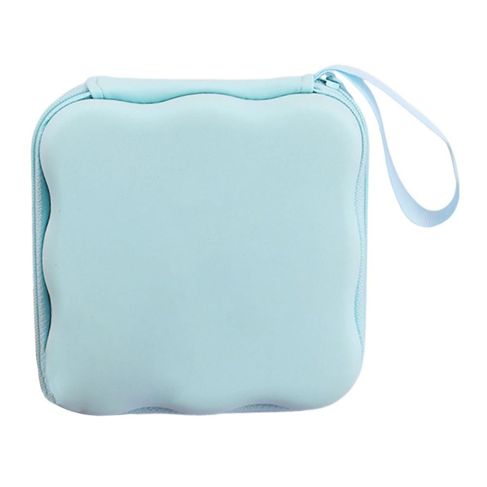 

Cute Bow Knot Cable Protector Bag PU Portable Makeup Bag Charger Protector Storage Bag Travel синій