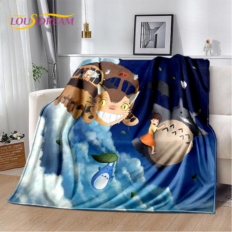 3D Japan Anime T0T0R0 Cartoon Soft Blanket,Soft Throw Blanket for Home Bedroom Bed Sofa Picnic Travel Cover Child Gift