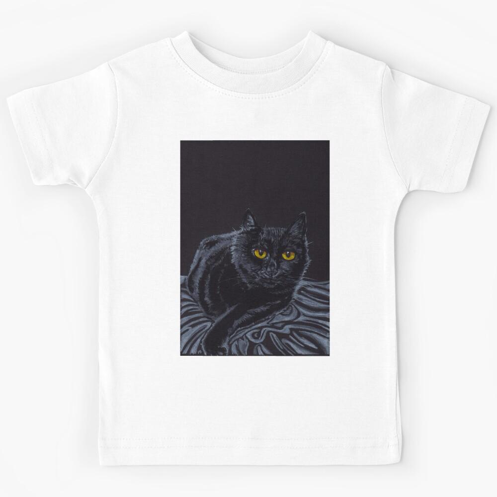 Black Cat Kids T-Shirt 100