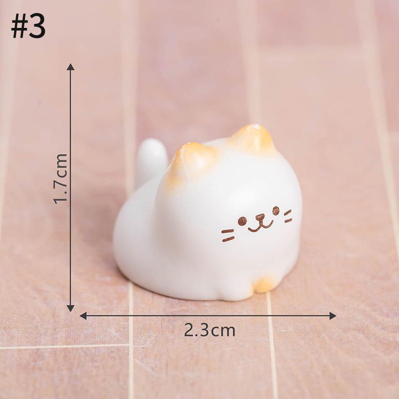 Creative Cute Little Cat Figurines Micro-landscape Moss Ornament DIY Garden Miniatures Landscape Statue Garden Bonsai Decoration