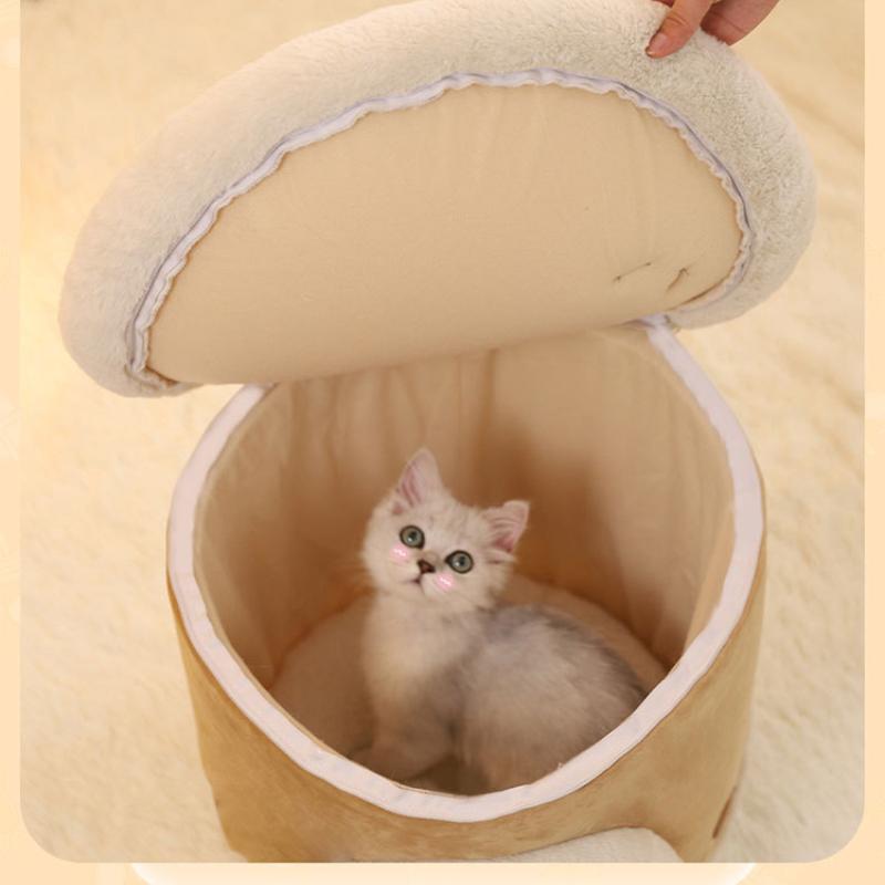 Casă creativă pentru pisici Pat amuzant pentru câini mic Pat moale pentru pisici cu pernă detașabilă Casă pentru câini pentru cățeluși pisici iarnă Canisă caldă pentru câini