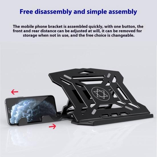 Suporte Ajustável para Laptop Alta Estabilidade Forte Capacidade de Carga Compacto Portátil Giratório Multi-Ângulo Antiderrapante Suporte para Notebook