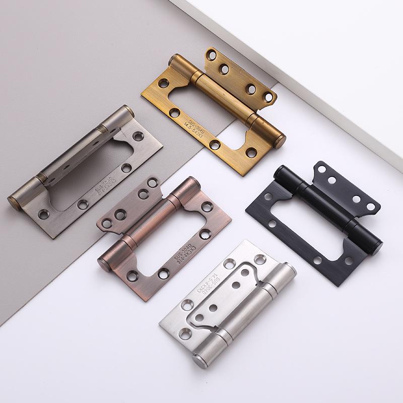 Automatic Stainless Steel Spring Hinge with Invisible Buffer for Wooden Doors