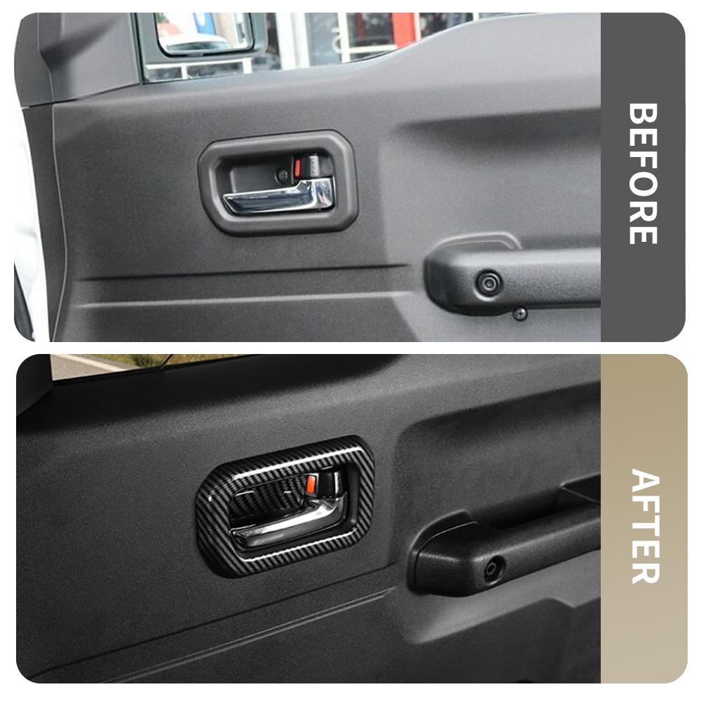 For Suzuki Jimny 3/5-Doors Nomade 18-25 Car Inner Door Pull Handle Cover Trim Auto Handles Frame Protector Interior Accessories